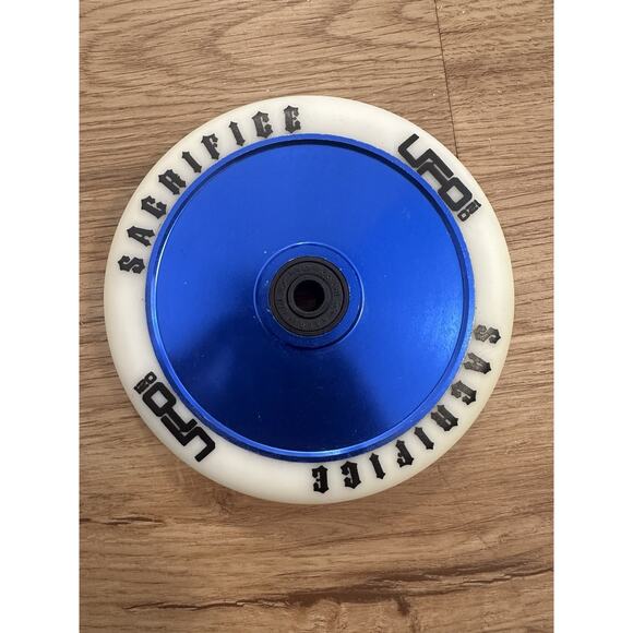 NEW Sacrifice UFO 120mm Two Pack! Wheels for Pro Scooter Blue - Picture 4 of 5